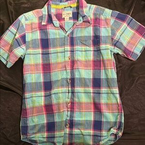 Place Blue and Pink Casual Button Down Shirt